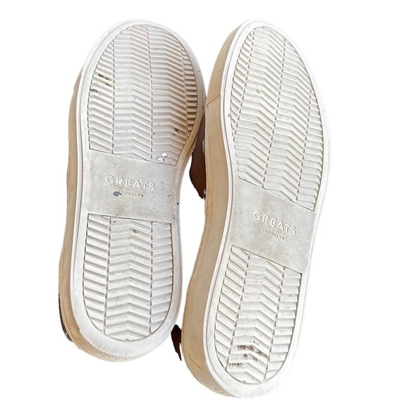 Greats Brown Leather Wooster Wool Slip Ons